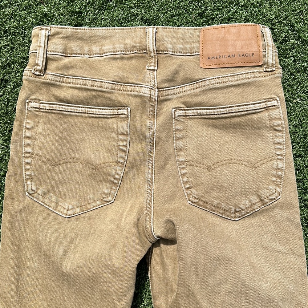 American Eagle Next Level Flex Skinny Tan Khaki Jeans Size 26 X 28